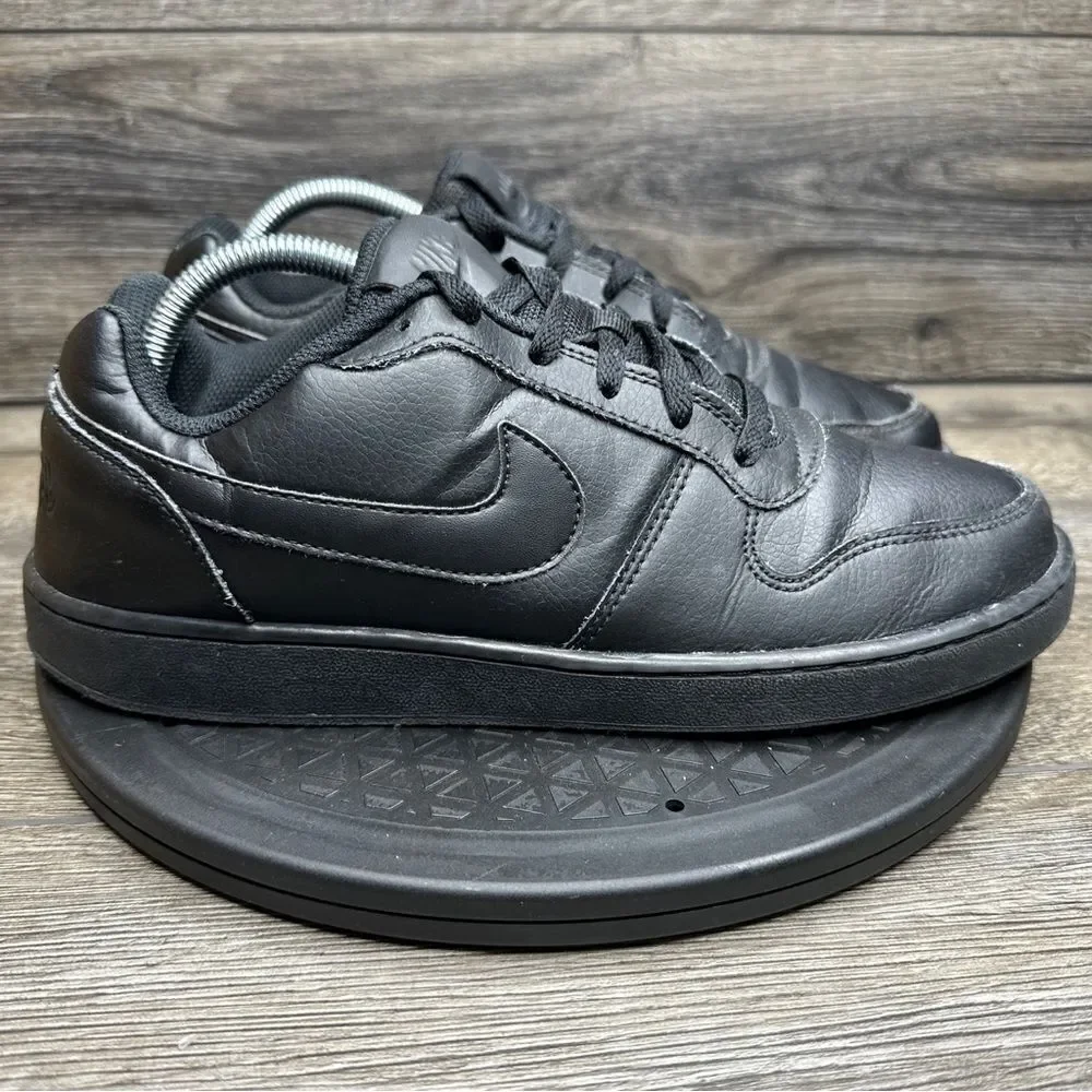 Nike Men’s Ebernon Low Triple Black Athletic Basketball Shoes Size 9.5